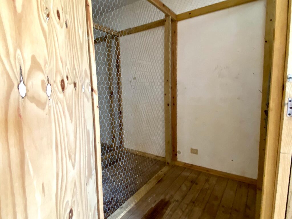 Interior of a kit storage unit